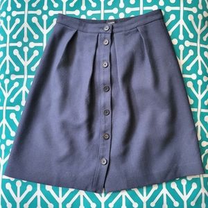 J. Crew wool button up skirt